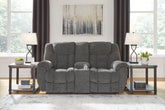 Prime Furniture - Ashley Furniture - Foreside Living Room - Rocker Recliner / Charcoal - 3810425
